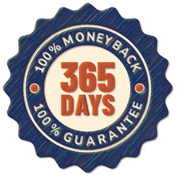 Spartamax 365 day money-back guarantee badge